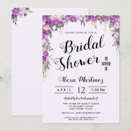 Invitación a la ducha nupcial en verano floral sup