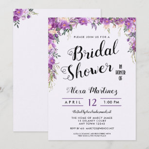 Invitación a la ducha nupcial en verano floral sup