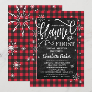 Invitación a la ducha nupcial Flannel & Frost