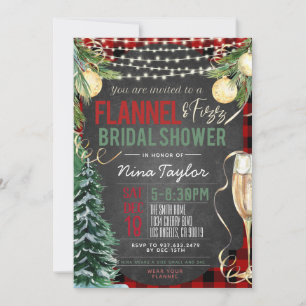 Invitación a la ducha nupcial Flannel y Fizz