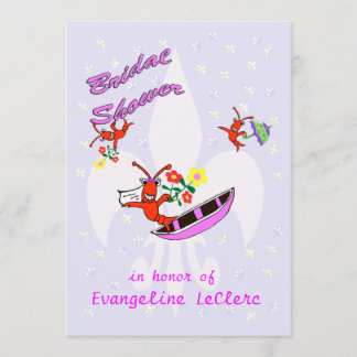 Invitación a la ducha nupcial Fleur de Lys