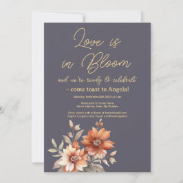 Invitación a la ducha nupcial floral Boho Terracot