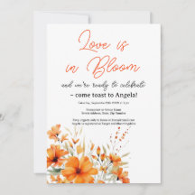 Invitación a la ducha nupcial floral Boho Terracot