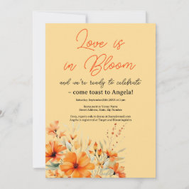 Invitación a la ducha nupcial floral Boho Terracot