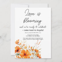Invitación a la ducha nupcial floral Boho Terracot