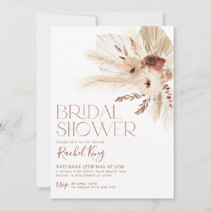 Invitación a la ducha nupcial floral Boho Terracot