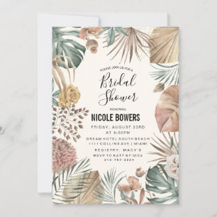 Invitación a la ducha nupcial floral Boho Watercol