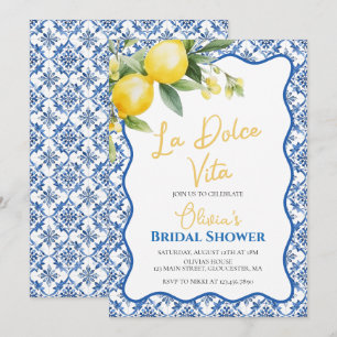 Invitación a la ducha nupcial floral de La Dolce V