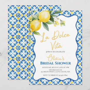 Invitación a la ducha nupcial floral de La Dolce V