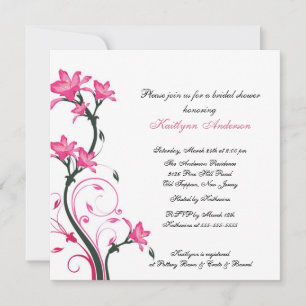 Invitación a la ducha nupcial floral de moda