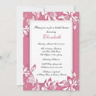 Invitación a la ducha nupcial floral de moda