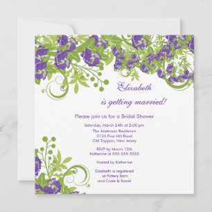 Invitación a la ducha nupcial floral de primavera 
