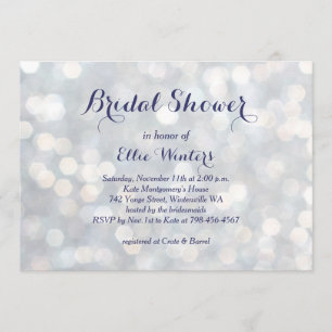 Invitación a la ducha nupcial iluminada