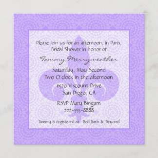 Invitación a la ducha nupcial inspirada en Francia