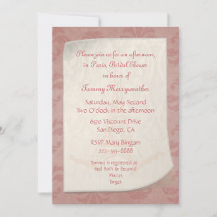 Invitación a la ducha nupcial inspirada en París