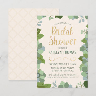 Invitación a la ducha nupcial - Jardín, Personaliz