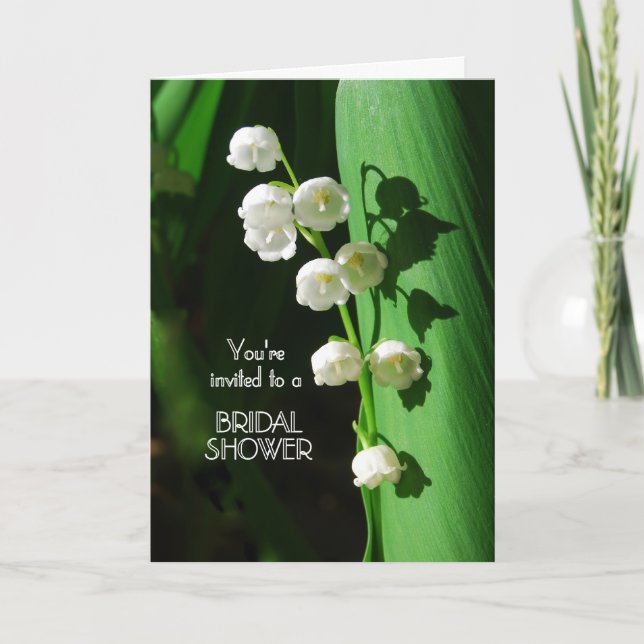 Invitación a la ducha nupcial Lily del Valle (Anverso)