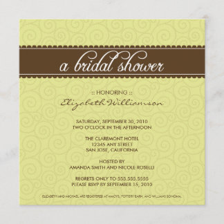 Invitación a la ducha nupcial (lima/chocolate)