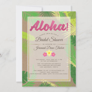 Invitación a la ducha nupcial Luau