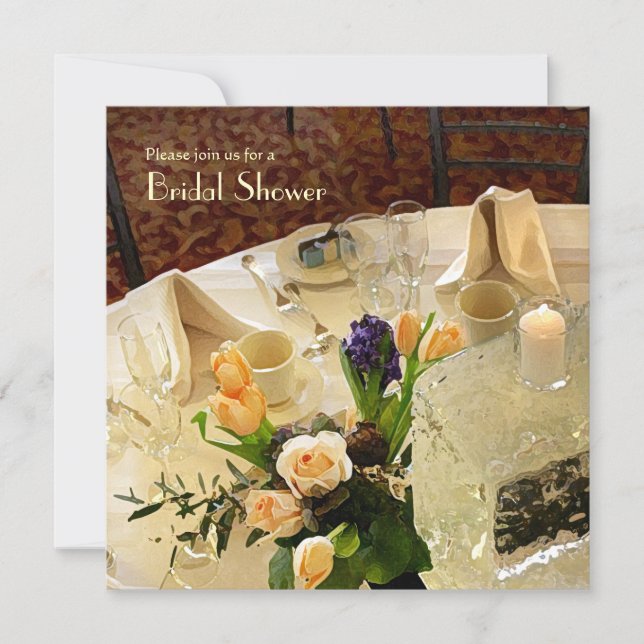 Invitación a la ducha nupcial Luncheon (Anverso)