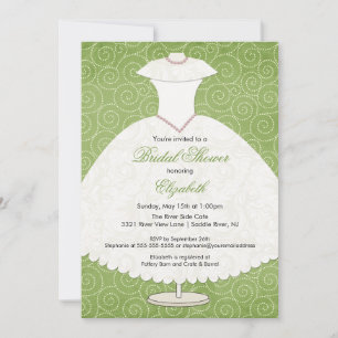 Invitación a la ducha nupcial Marea Verde