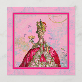 Invitación a la ducha nupcial Marie Antoinette