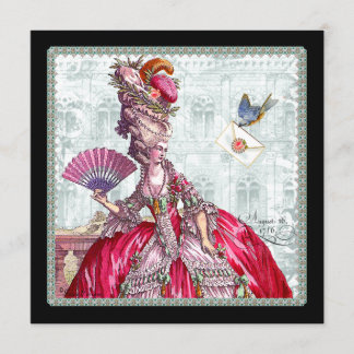 Invitación a la ducha nupcial Marie Antoinette