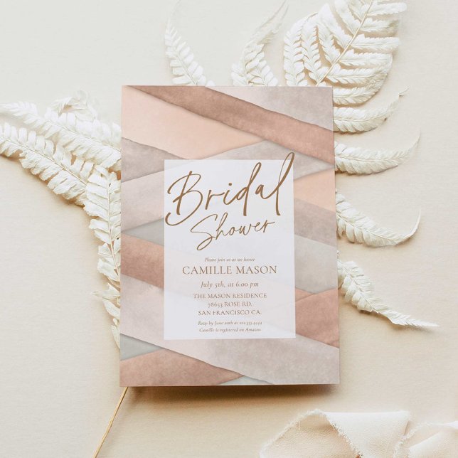 Invitación a la ducha nupcial mínima de Boho (Subido por el creador)