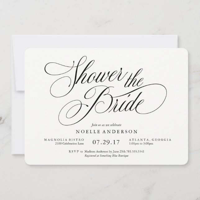 Invitación a la ducha nupcial musical (Anverso)