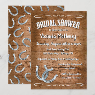 Invitación a la ducha nupcial occidental del herra