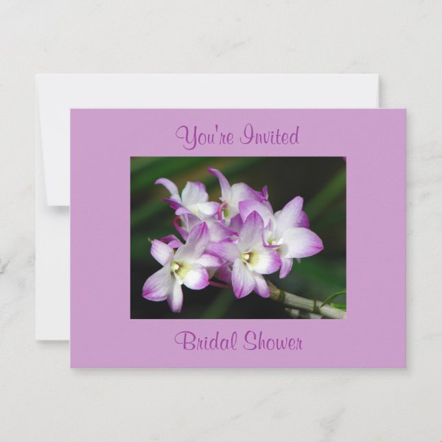 Invitación a la ducha nupcial Orquídea (Anverso)