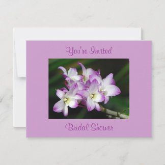 Invitación a la ducha nupcial Orquídea