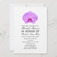 Invitación a la ducha nupcial Orquídea inspirada e