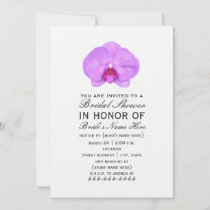 Invitación a la ducha nupcial Orquídea inspirada e