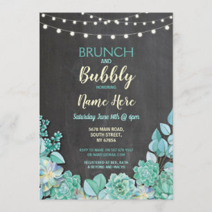 Invitación a la ducha nupcial para Brunch & Bubbbl