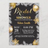 Invitación a la ducha nupcial para Navidades de in