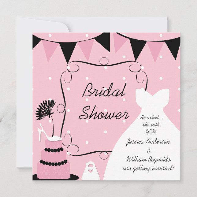 Invitación a la ducha nupcial pensada (Anverso)