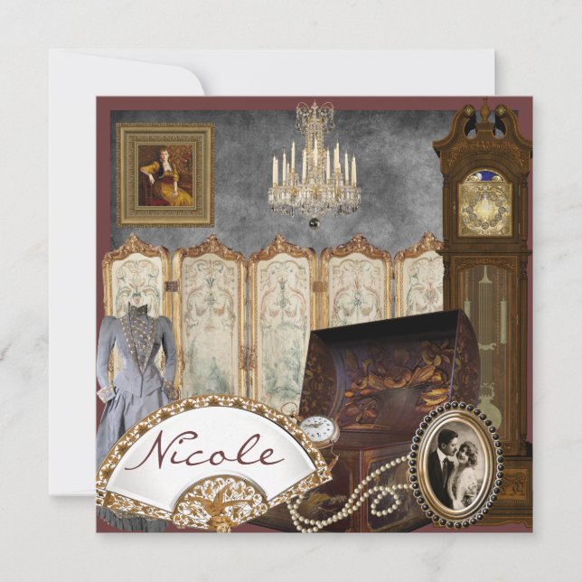 Invitación a la ducha nupcial personalizada (Anverso)