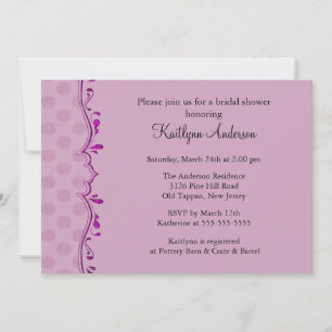 Invitación a la ducha nupcial PurpleTrim Bridal