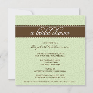 Invitación a la ducha nupcial (sabio/chocolate)