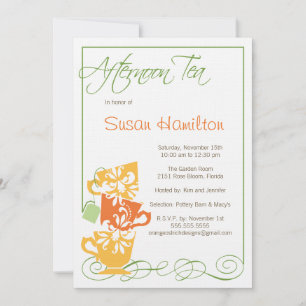 Invitación a la ducha nupcial - Té