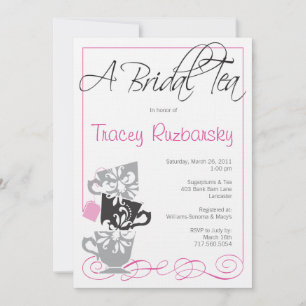 Invitación a la ducha nupcial - Té
