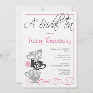 Invitación a la ducha nupcial - Té