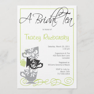 Invitación a la ducha nupcial - Té