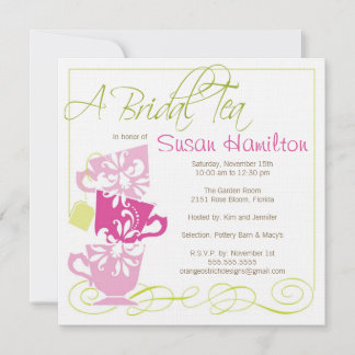 Invitación a la ducha nupcial - Té