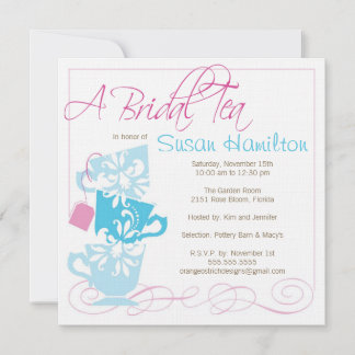 Invitación a la ducha nupcial - Té