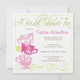 Invitación a la ducha nupcial - Té