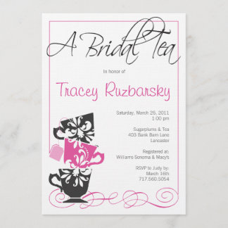 Invitación a la ducha nupcial - Té