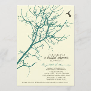 Invitación a la ducha nupcial (verde azulada)