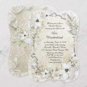Invitación a la ducha nupcial,Winter Wonderland,co